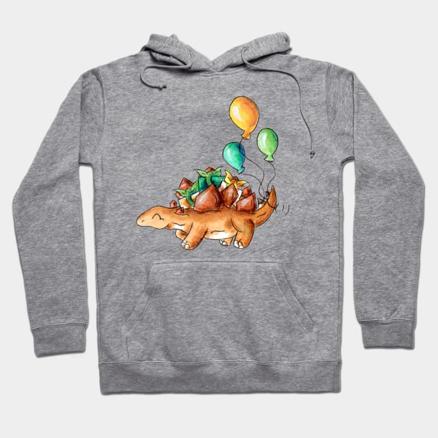 Stegoparty Hoodie by KristenOKeefeArt